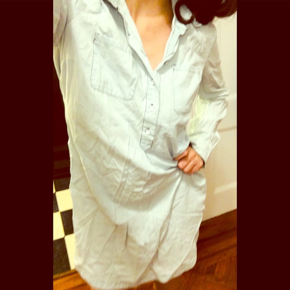 Comfy denim shirt dress